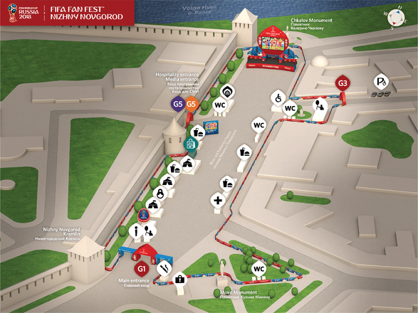 Опубликована карта-схема Фестиваля болельщиков FIFA в Нижнем Новгороде - фото 2