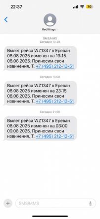 Рейс Нижний Новгород &mdash; Ереван перенесли девять раз 8 августа - фото 5