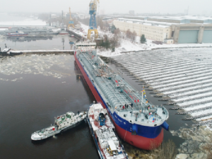 Четвертый танкер-химовоз спущен на воду в Нижнем Новгороде