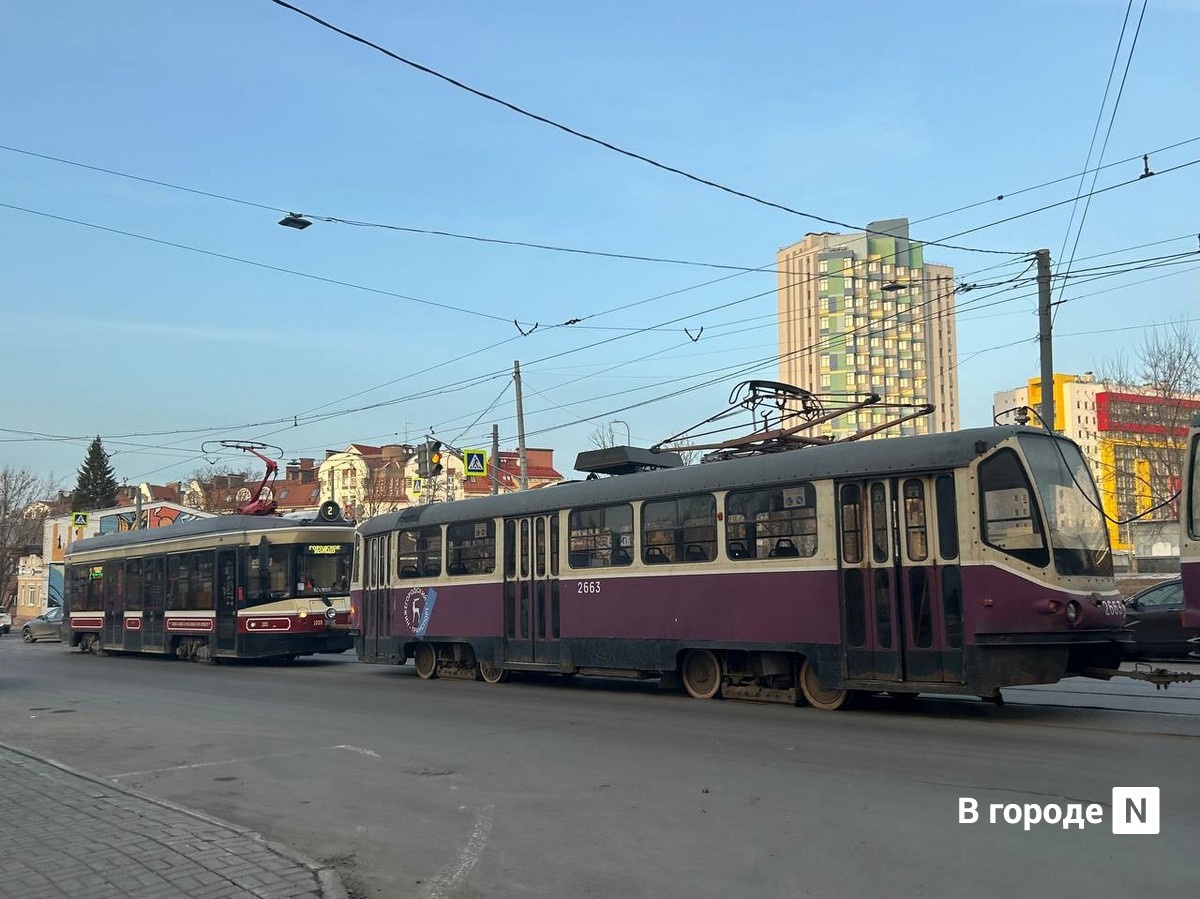 Движение трех трамвайных маршрутов приостановлено в Нижнем Новгороде