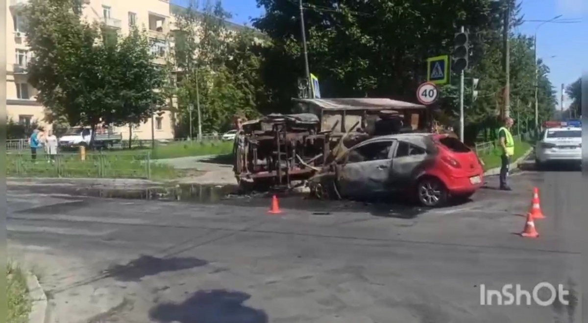 Водитель попавшей в аварию и загоревшейся в Автозаводском районе &laquo;ГАЗели&raquo; скончался - фото 1
