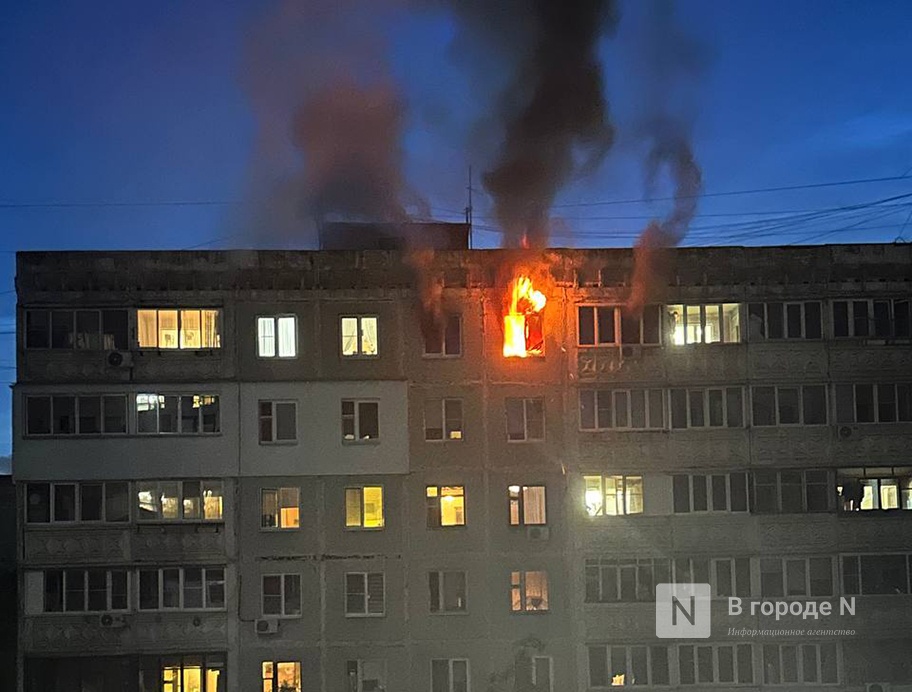 Один человек погиб на крупном пожаре в многоэтажке в Нижнем Новгороде - фото 1